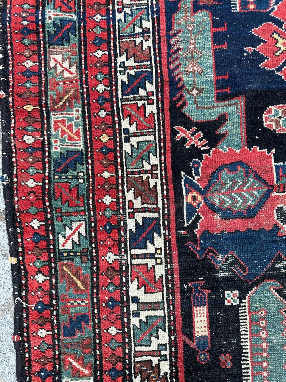 Bobyrug’s Very beautiful antique fine Hamadan rug  For Sale 10