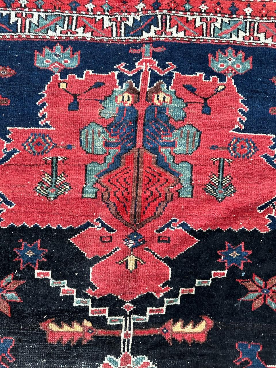Bobyrug’s Very beautiful antique fine Hamadan rug  For Sale 11