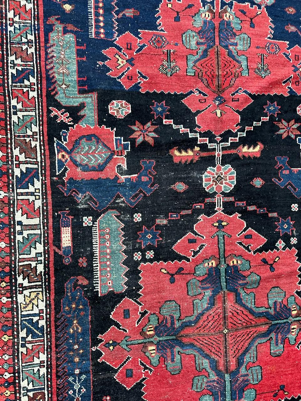Early 20th Century Bobyrug’s Very beautiful antique fine Hamadan rug  For Sale