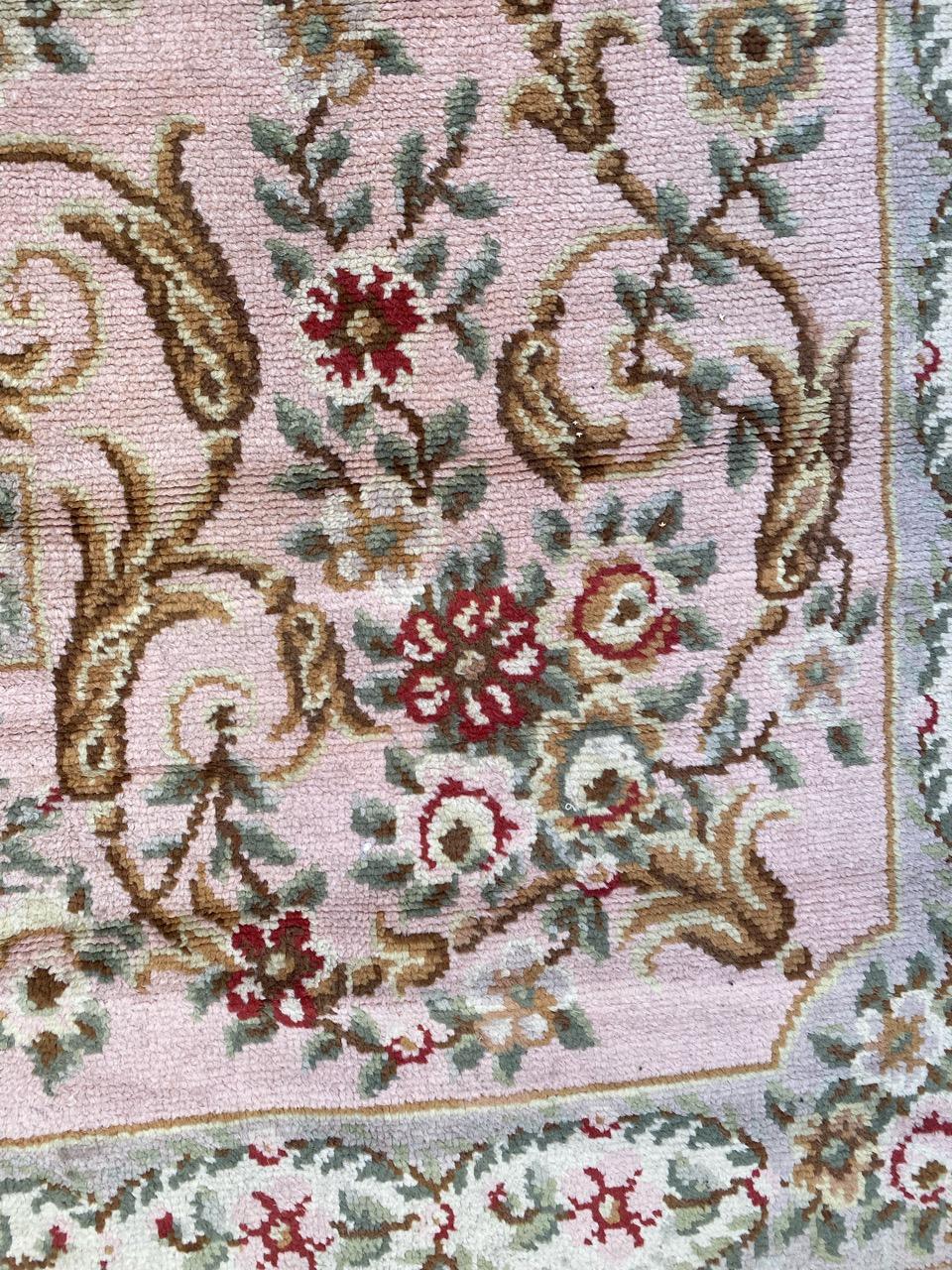 Bobyrug’s Very Beautiful Antique French Knotted Aubusson Rug For Sale 7