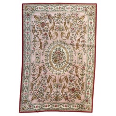 Very Beautiful Antique French Knotted Aubusson Rug