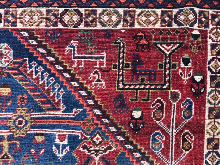 Very Beautiful Antique Ghashghai Rug For Sale at 1stDibs