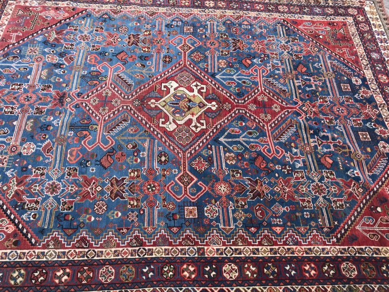 Very Beautiful Antique Ghashghai Rug For Sale at 1stDibs