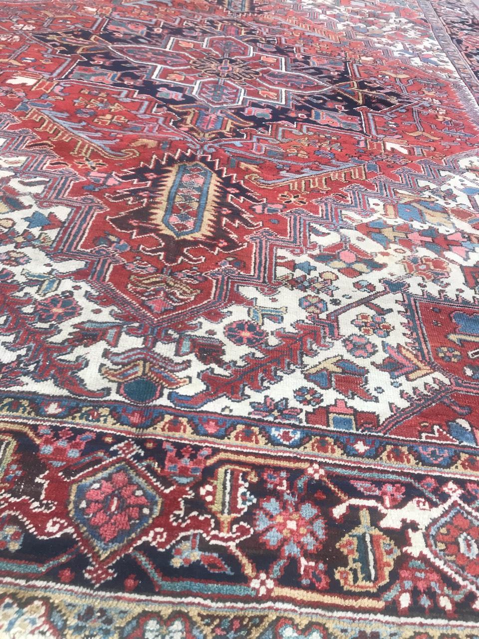 Very Beautiful Antique Heriz Rug 6