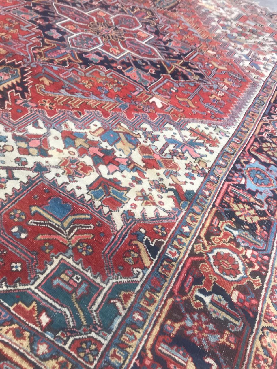 Very Beautiful Antique Heriz Rug 7