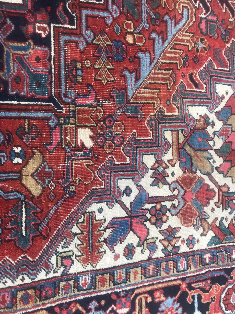 20th Century Very Beautiful Antique Heriz Rug