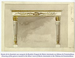 Very beautiful antique Louis XVI style fireplace in Statuary Carrara marble