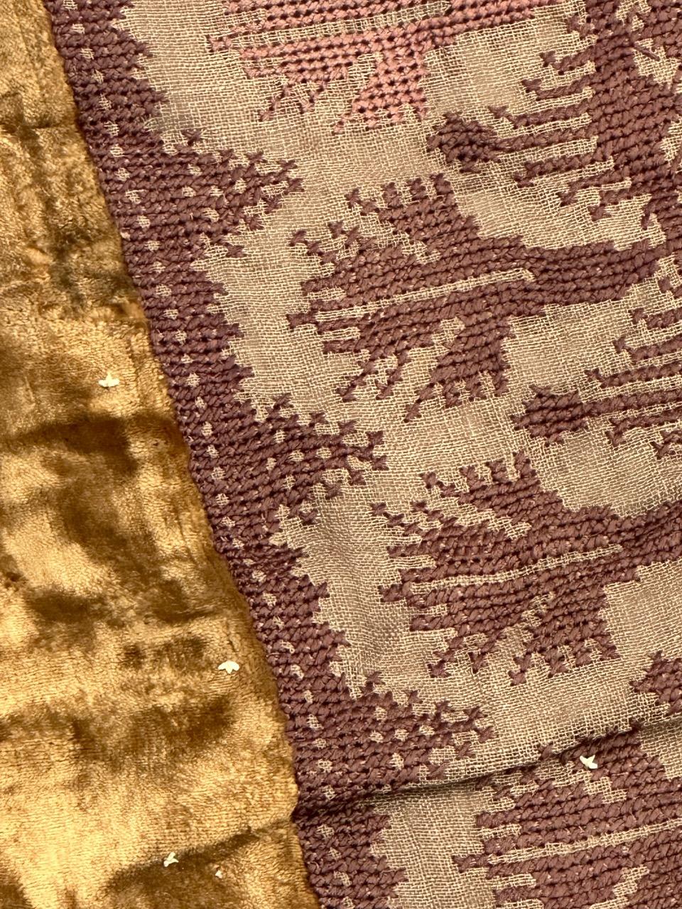 Very Beautiful Antique Pair of silk velvet Curtains 2