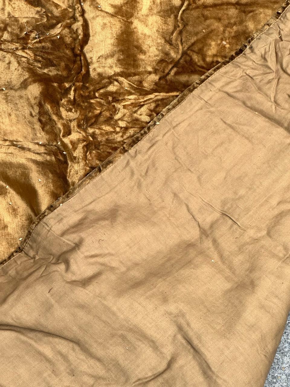 Very Beautiful Antique Pair of silk velvet Curtains 8