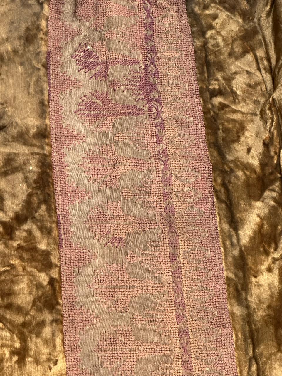 Very Beautiful Antique Pair of silk velvet Curtains For Sale 10