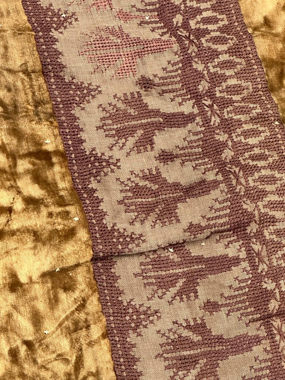 Silk Very Beautiful Antique Pair of silk velvet Curtains