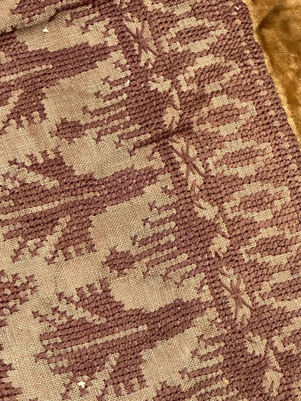 Very Beautiful Antique Pair of silk velvet Curtains 1