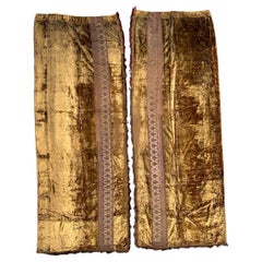 Very Beautiful Antique Pair of silk velvet Curtains