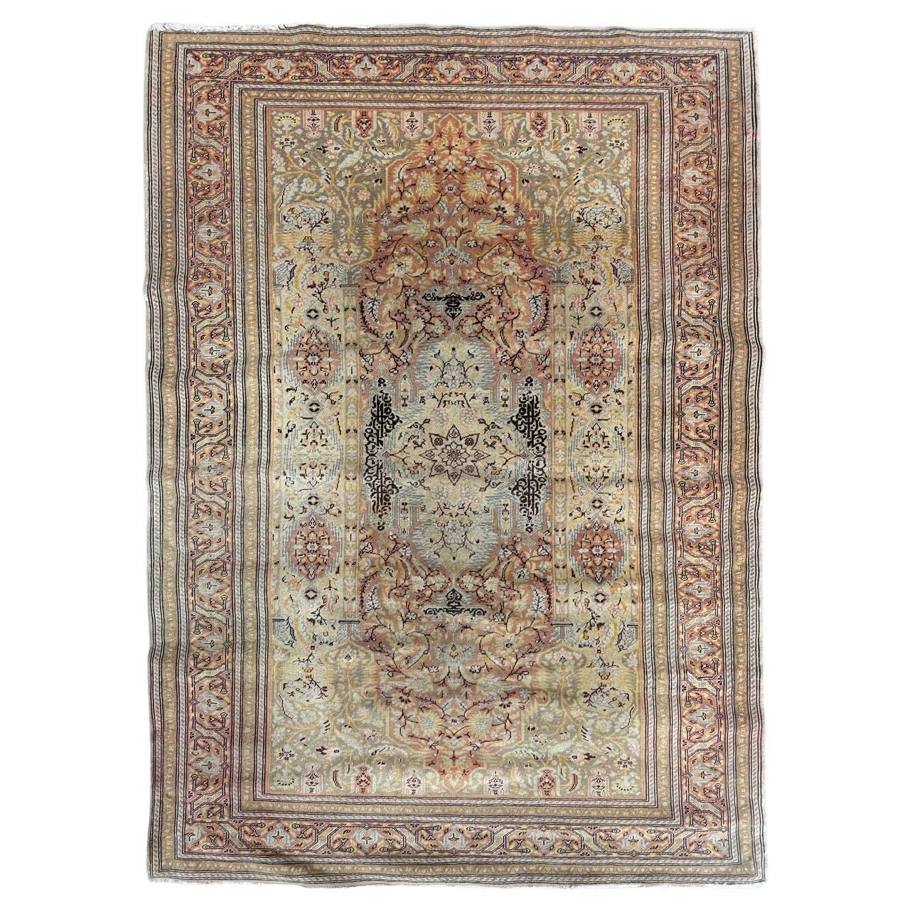 Très beau tapis turc ancien de cesare