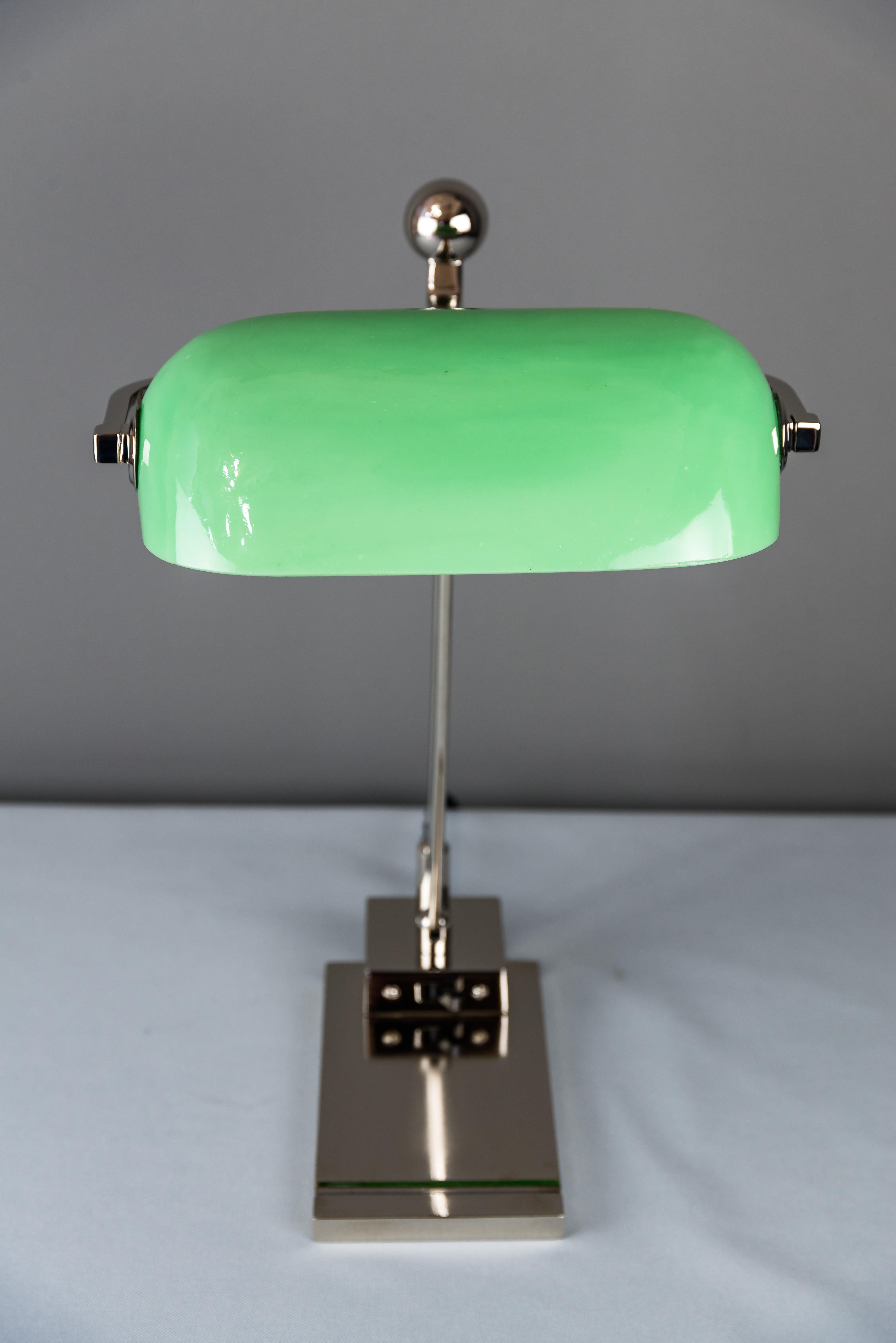 Plated Very Beautiful Art Deco Bauhaus Table Lamp, 1920s