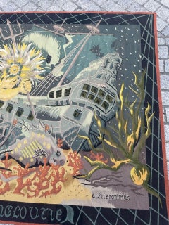 Very Beautiful Aubusson Tapestry "the sunken nave"