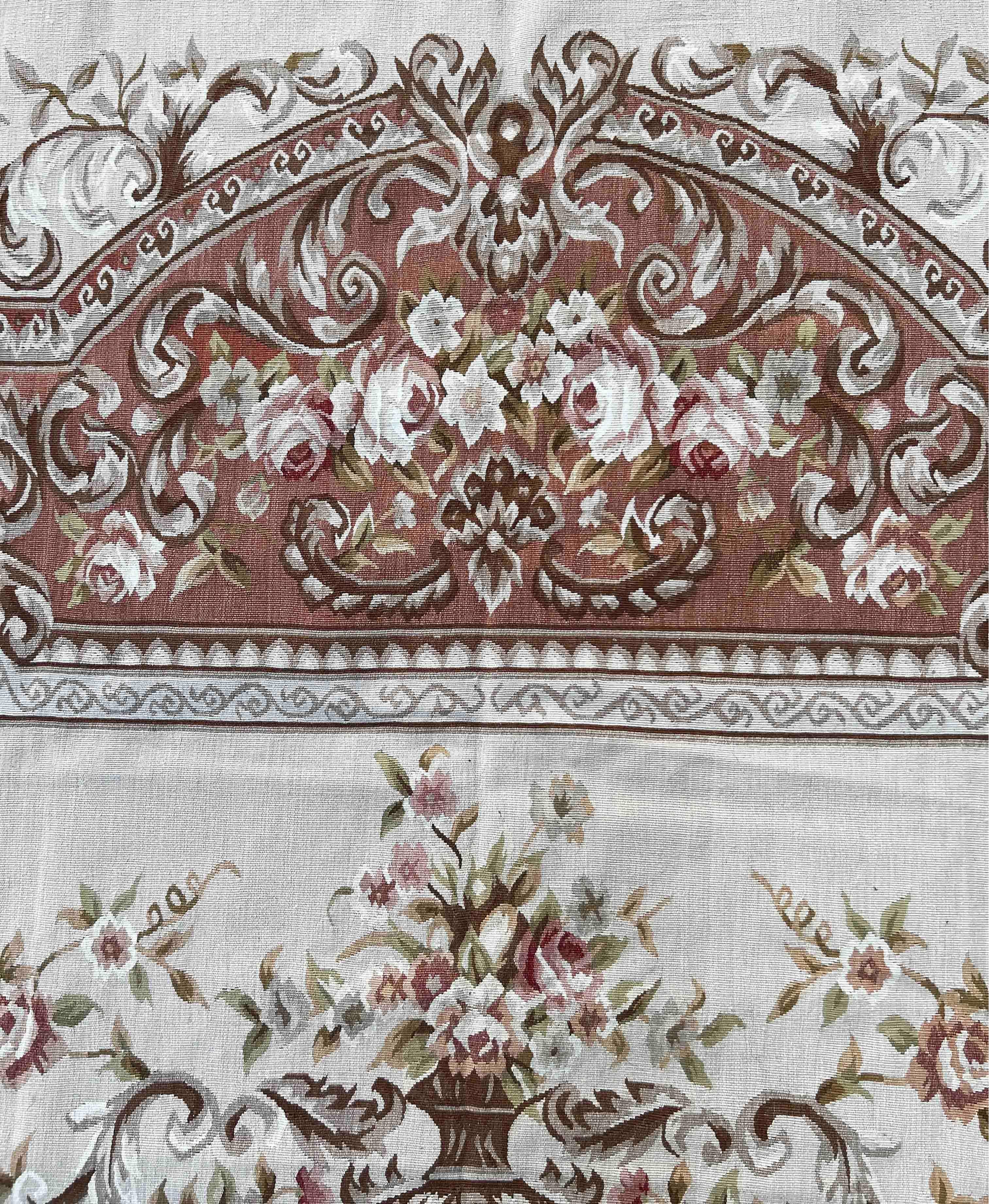 Late 20th Century Very Beautiful Carpet Aubusson 20th Century Around 1980, N ° 1203 For Sale