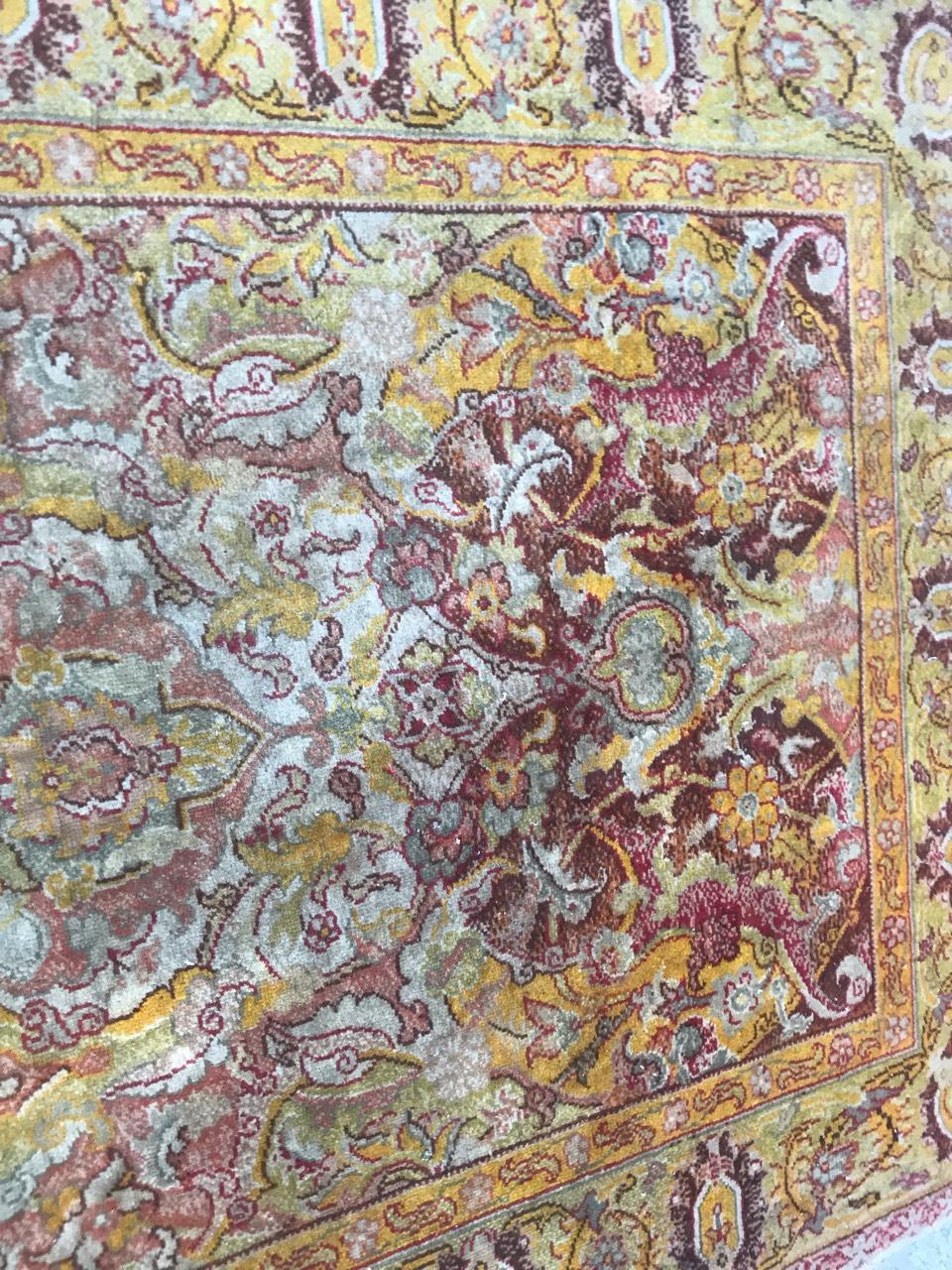 Wool Very Beautiful Fine Antique Decorative Turkish Rug For Sale