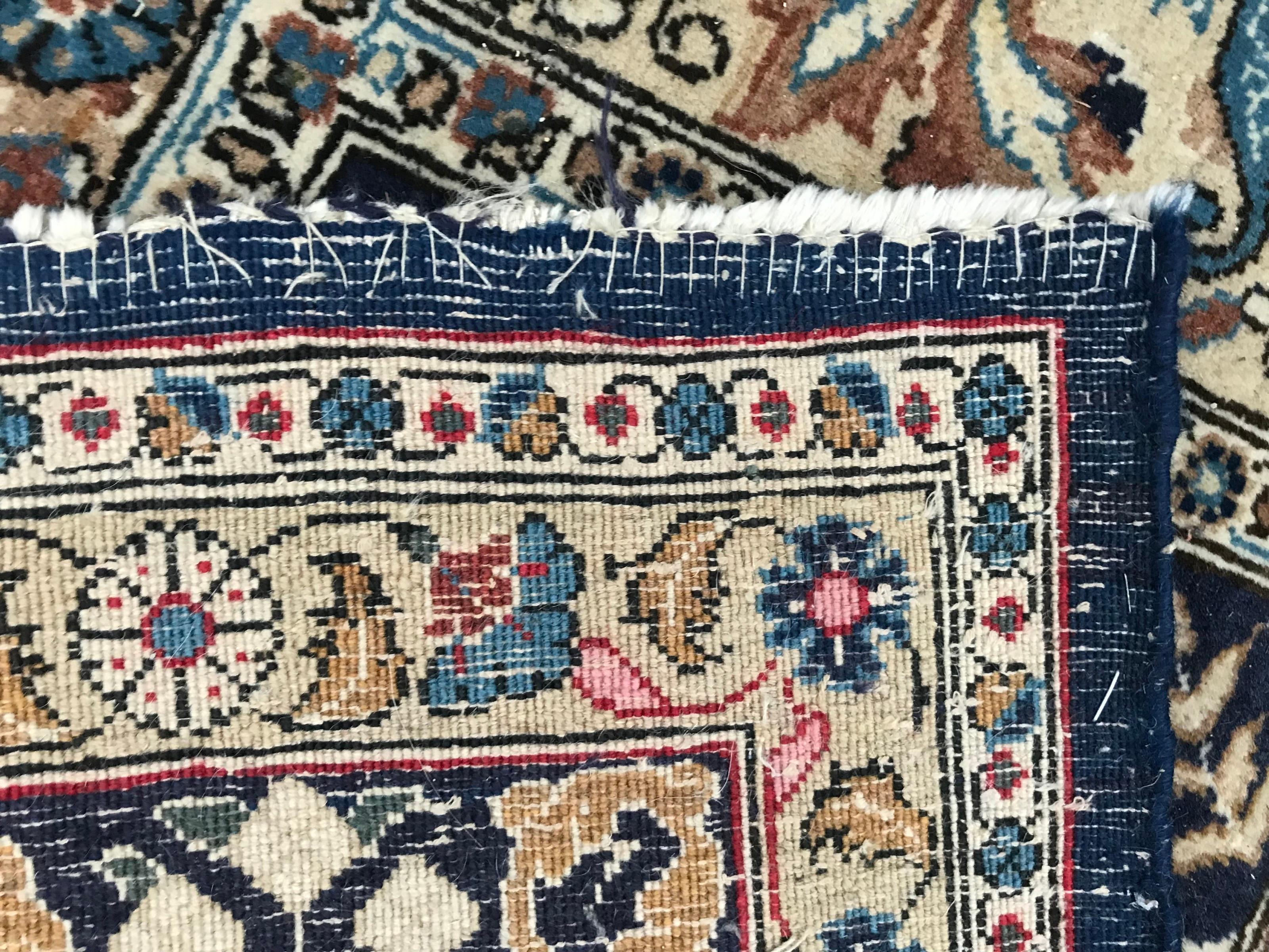 Very Beautiful Fine Large Qom Vintage Rug For Sale 6