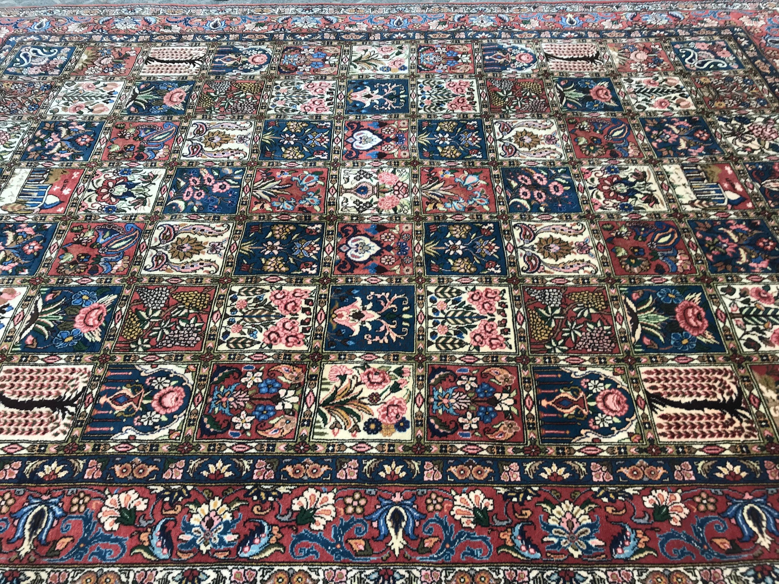 Very Beautiful Large Vintage Charshotor Bakhtiar Rug For Sale 9