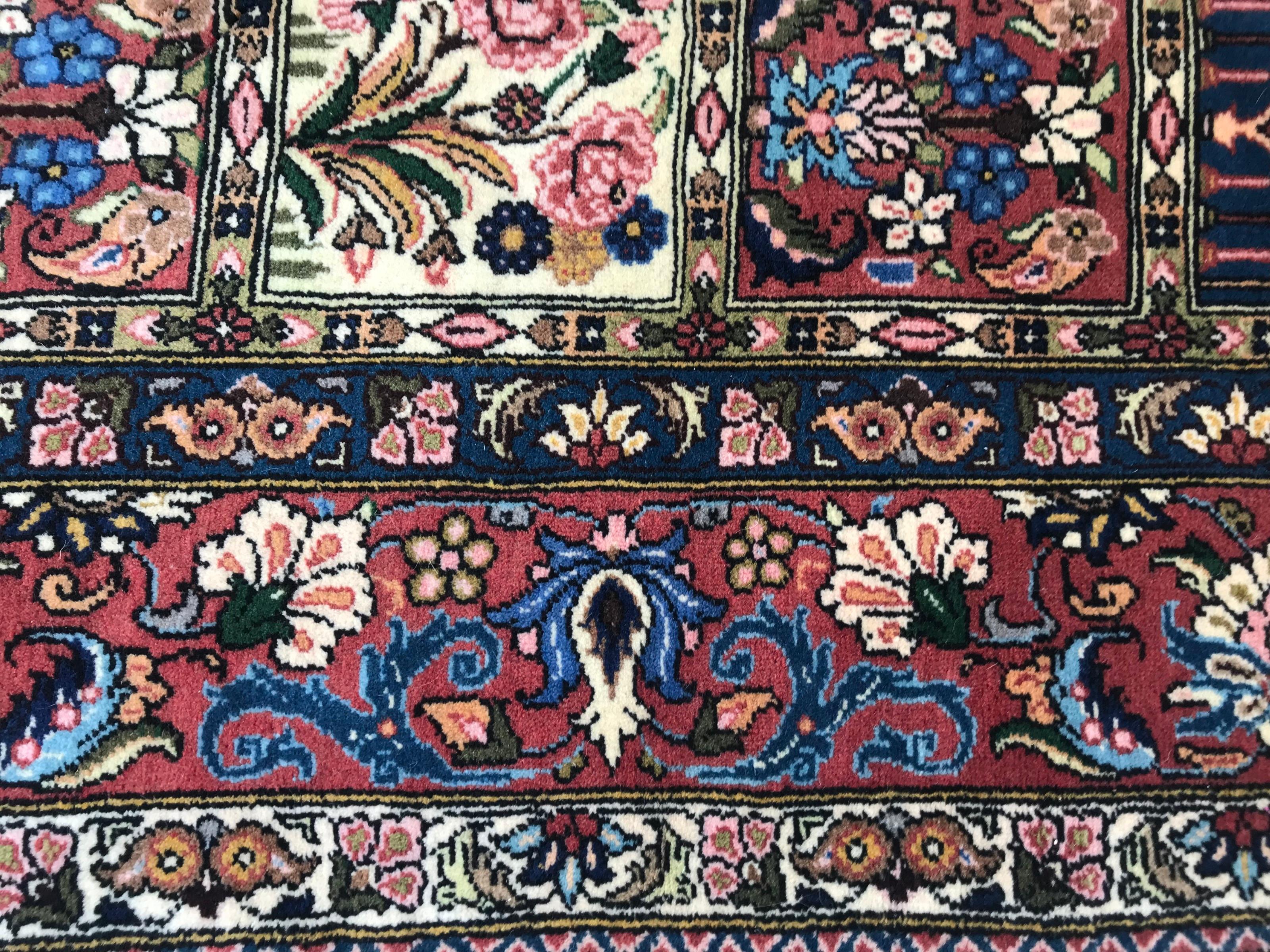 Very Beautiful Large Vintage Charshotor Bakhtiar Rug For Sale 10