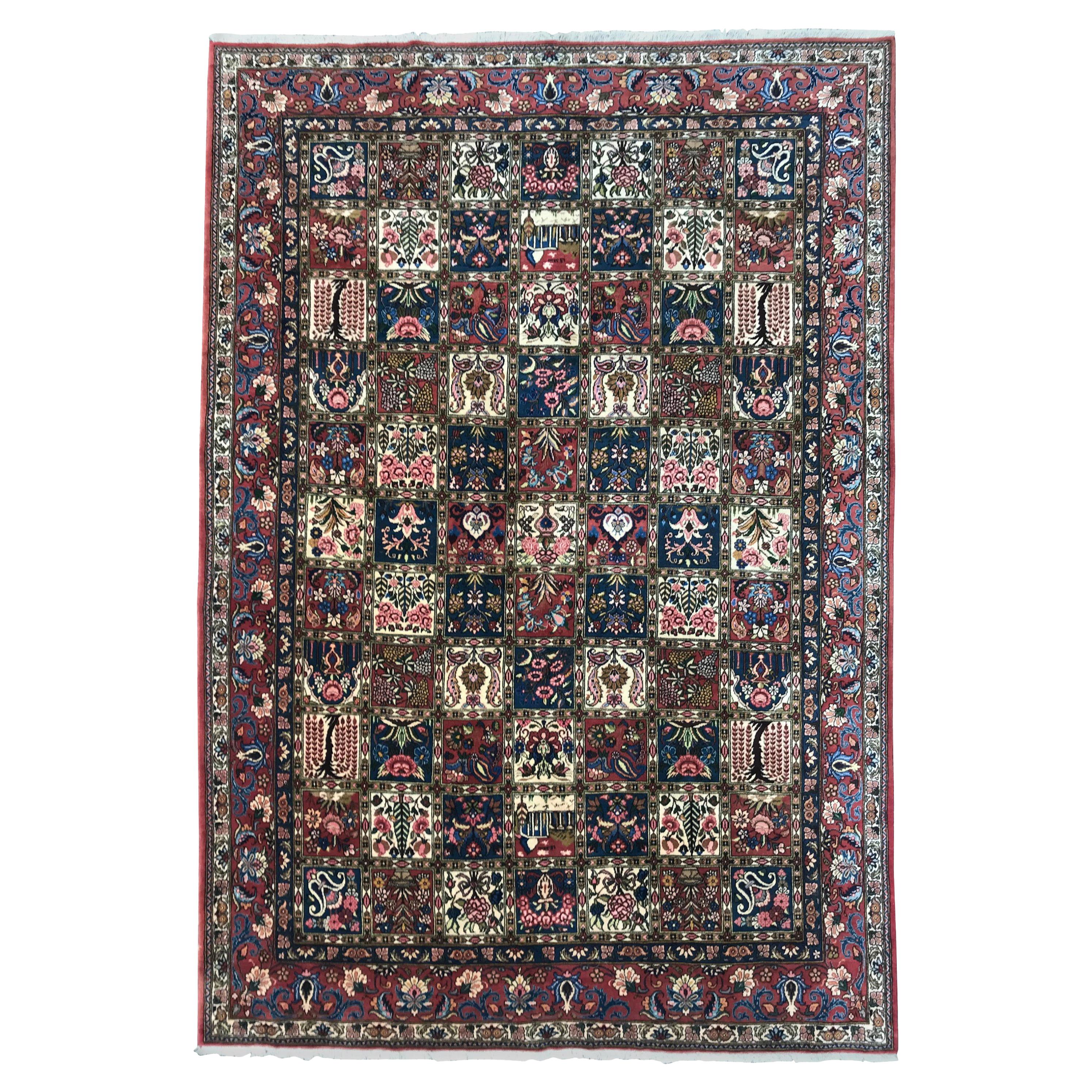 Very Beautiful Large Vintage Charshotor Bakhtiar Rug