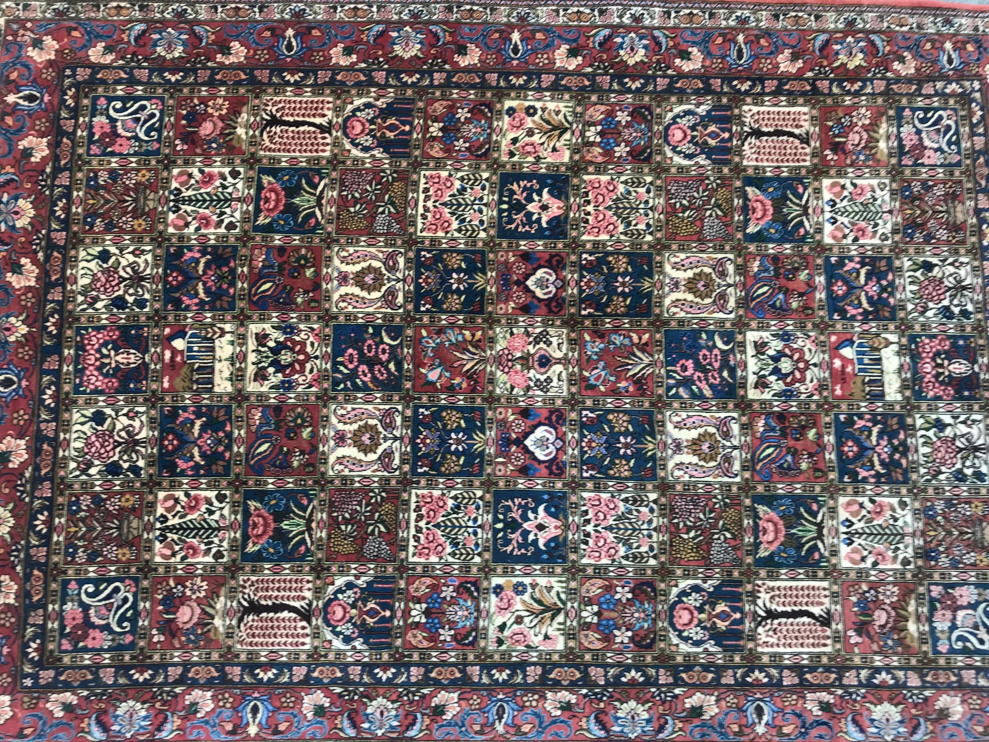 Bakshaish Very Beautiful Large Vintage Charshotor Bakhtiar Rug For Sale