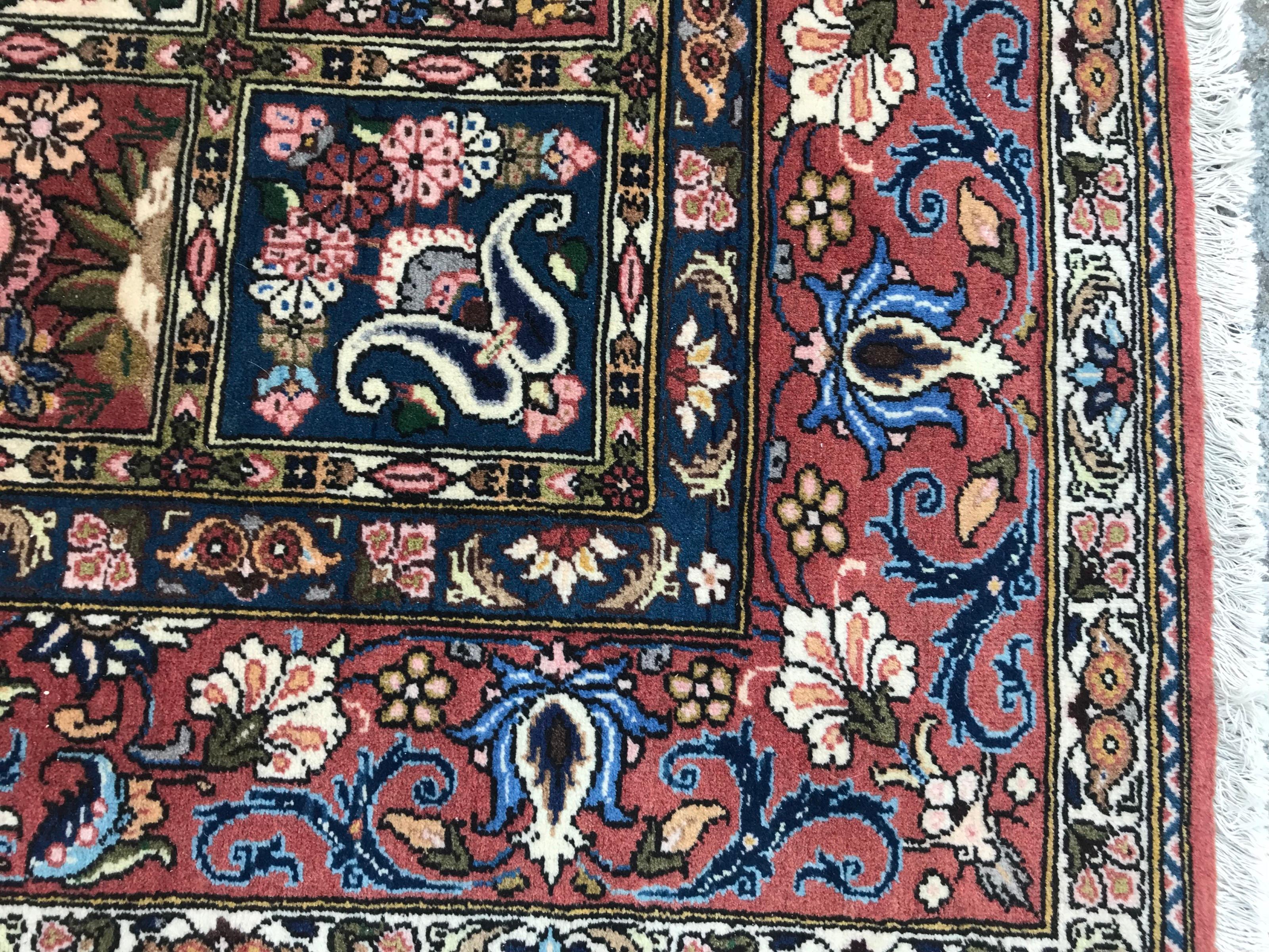 20th Century Very Beautiful Large Vintage Charshotor Bakhtiar Rug For Sale