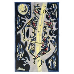 Very Beautiful mid century Aubusson Tapestry