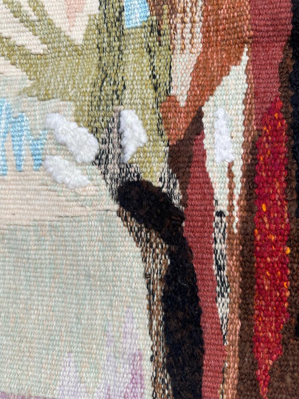 Very beautiful mid century French Aubusson tapestry by « Thérèse Le Guen » For Sale 3