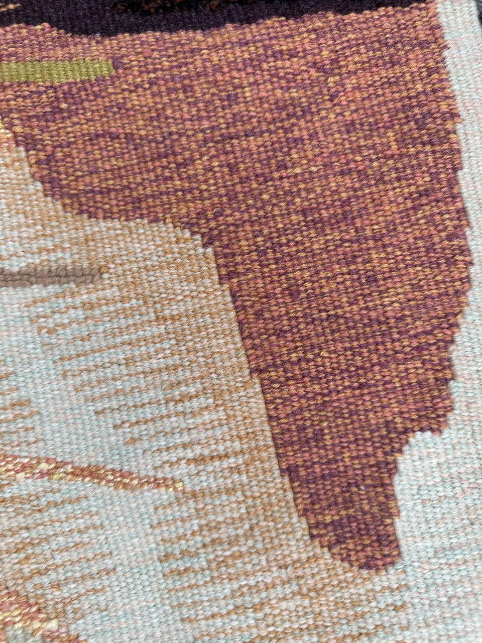 Very beautiful mid century French Aubusson tapestry by « Thérèse Le Guen » For Sale 11