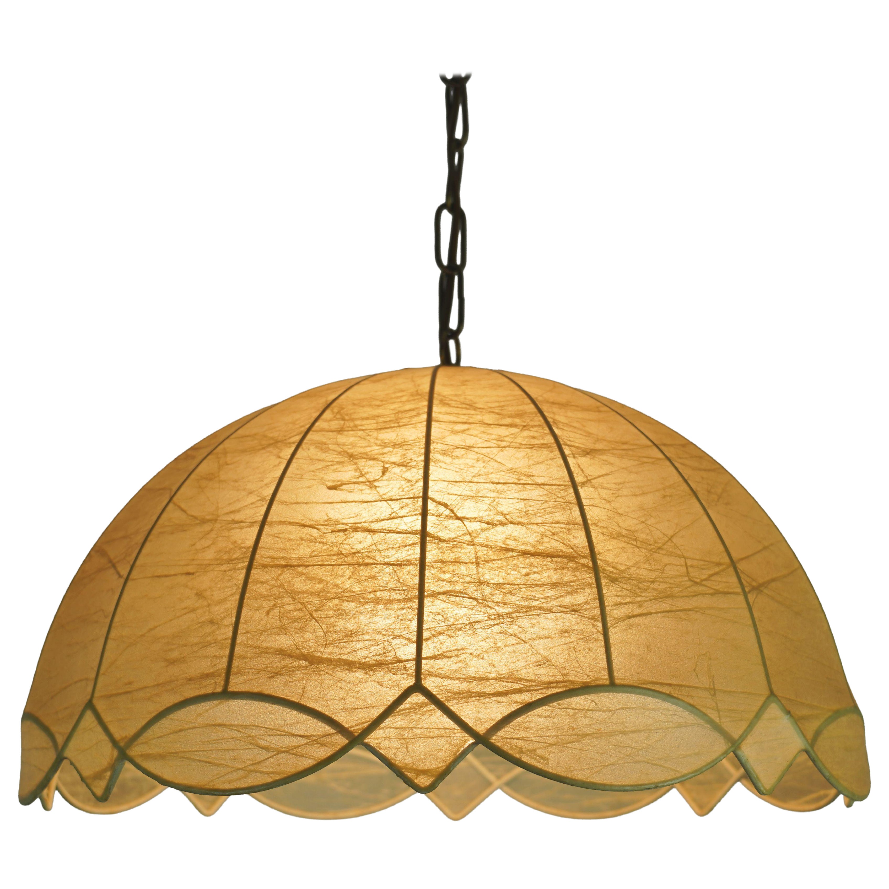 very beautiful mid century modern cocoon PENDANT LIGHT 1970s