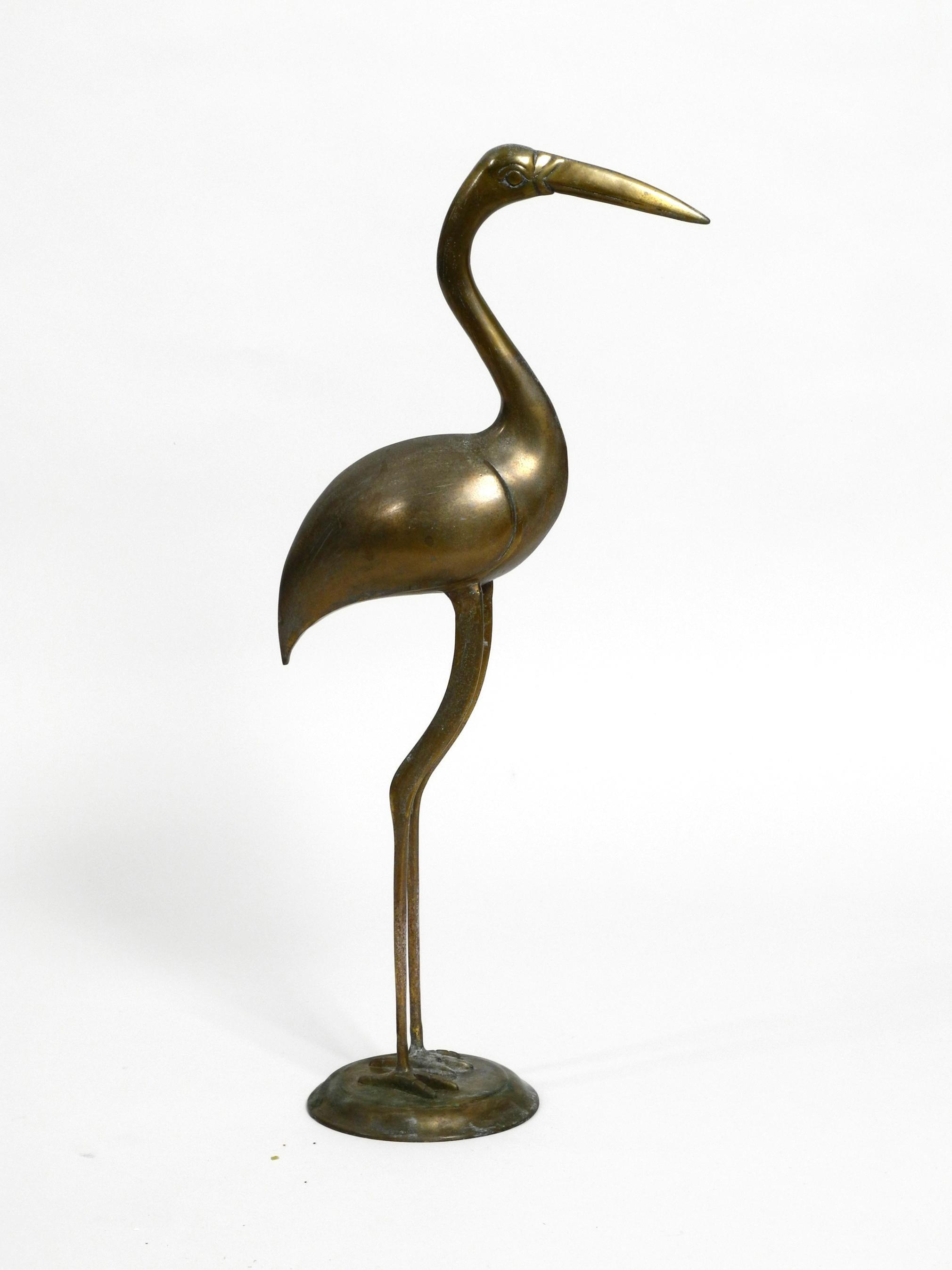 Sehr schöne Mid-Century Modern Extra Large Brass Flamingo als Dekoration (Moderne der Mitte des Jahrhunderts)