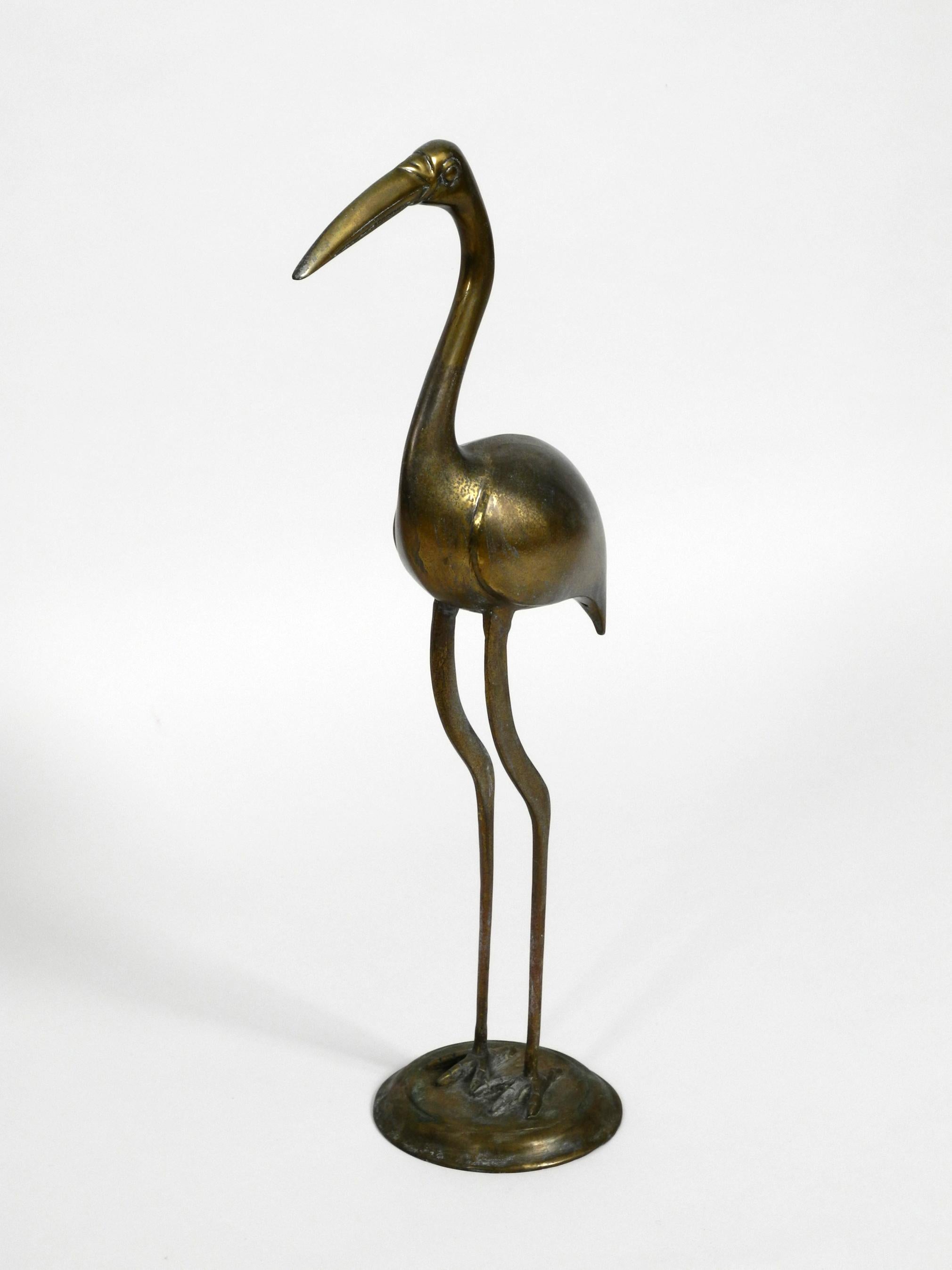 Sehr schöne Mid-Century Modern Extra Large Brass Flamingo als Dekoration (Europäisch)