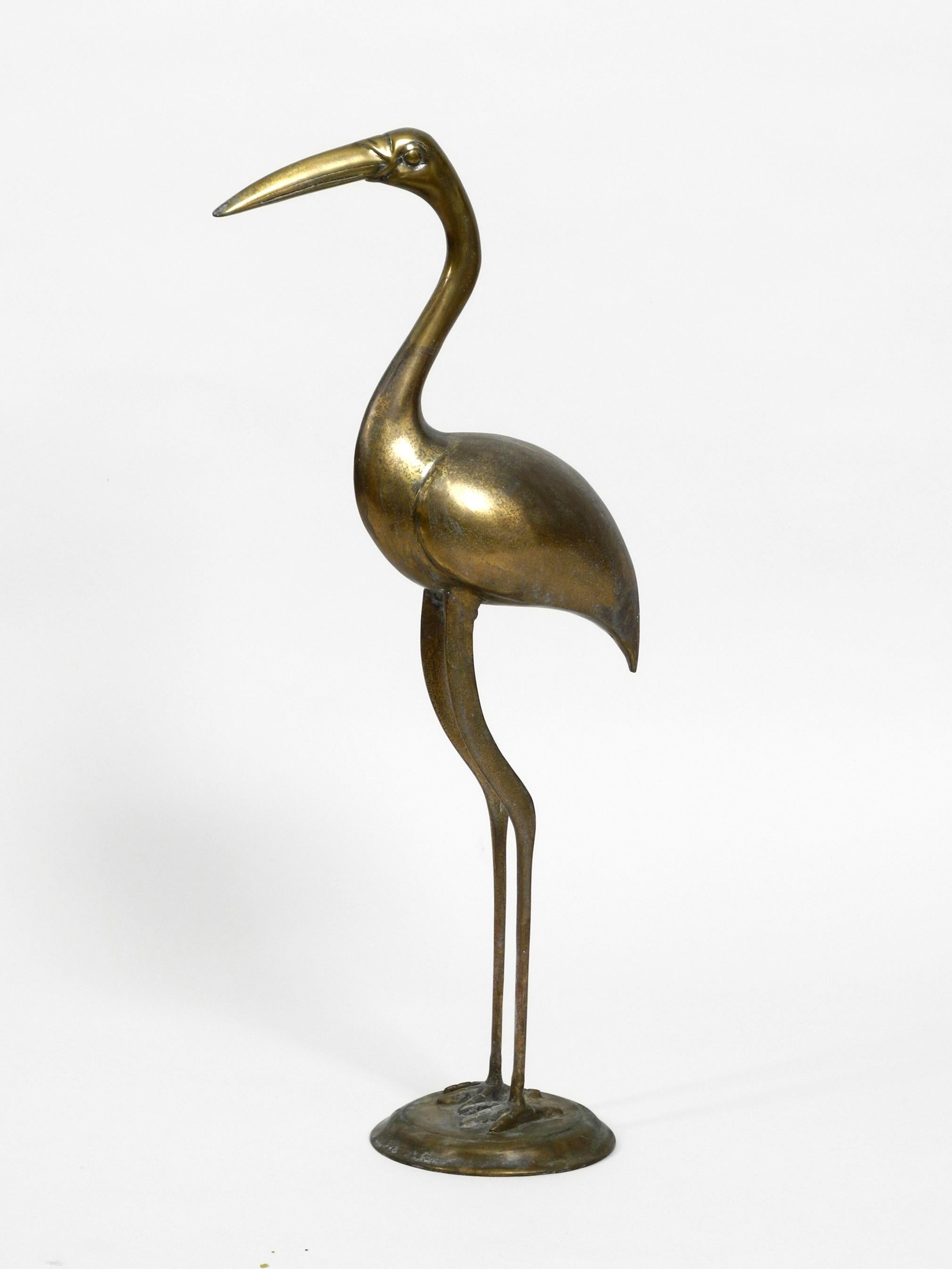 Sehr schöne Mid-Century Modern Extra Large Brass Flamingo als Dekoration (Mitte des 20. Jahrhunderts)