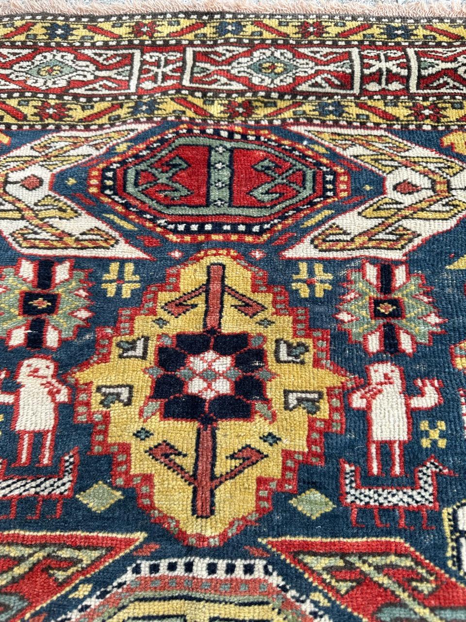 Bobyrug’s Very beautiful mid century shirwan Caucasian rug  For Sale 2