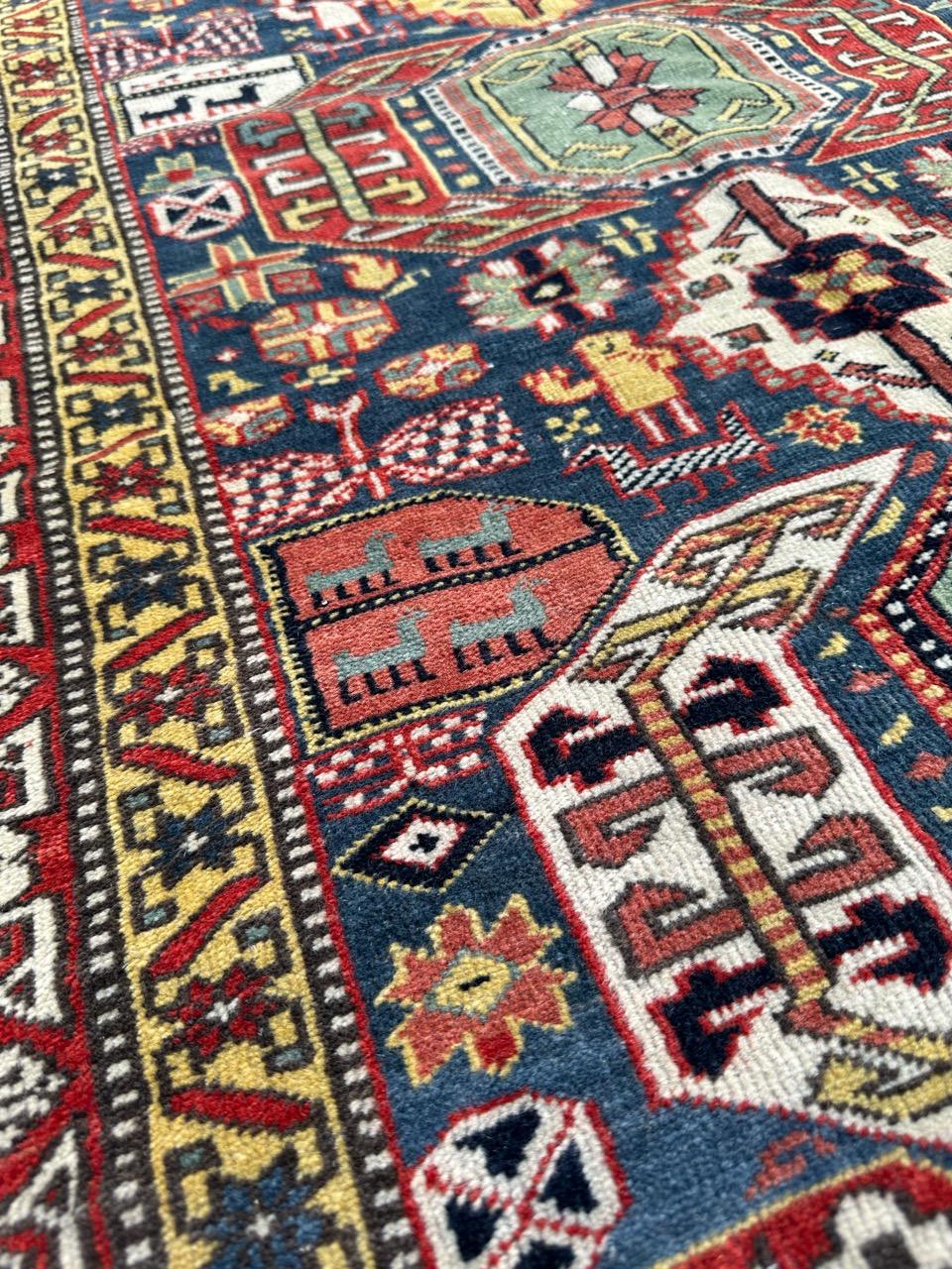 Bobyrug’s Very beautiful mid century shirwan Caucasian rug  For Sale 4