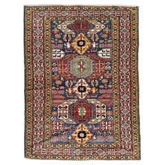 Vintage Bobyrug’s Very beautiful mid century shirwan Caucasian rug 