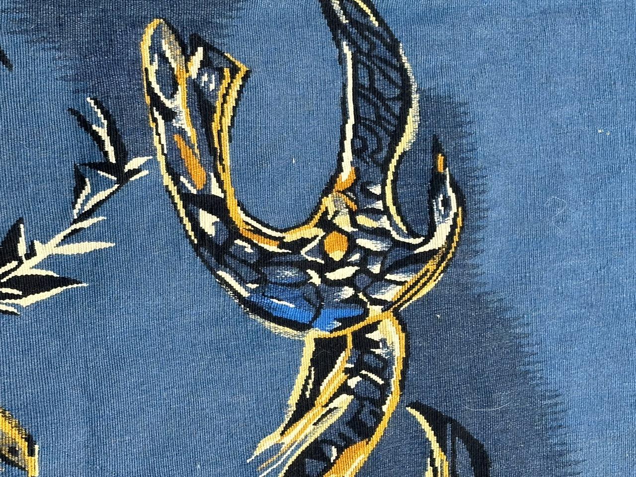 Schöner moderner Aubusson-Wandteppich von Pinon im Angebot 2
