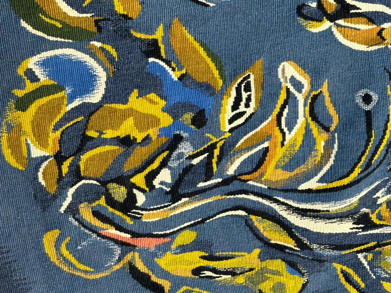 Schöner moderner Aubusson-Wandteppich von Pinon im Angebot 5