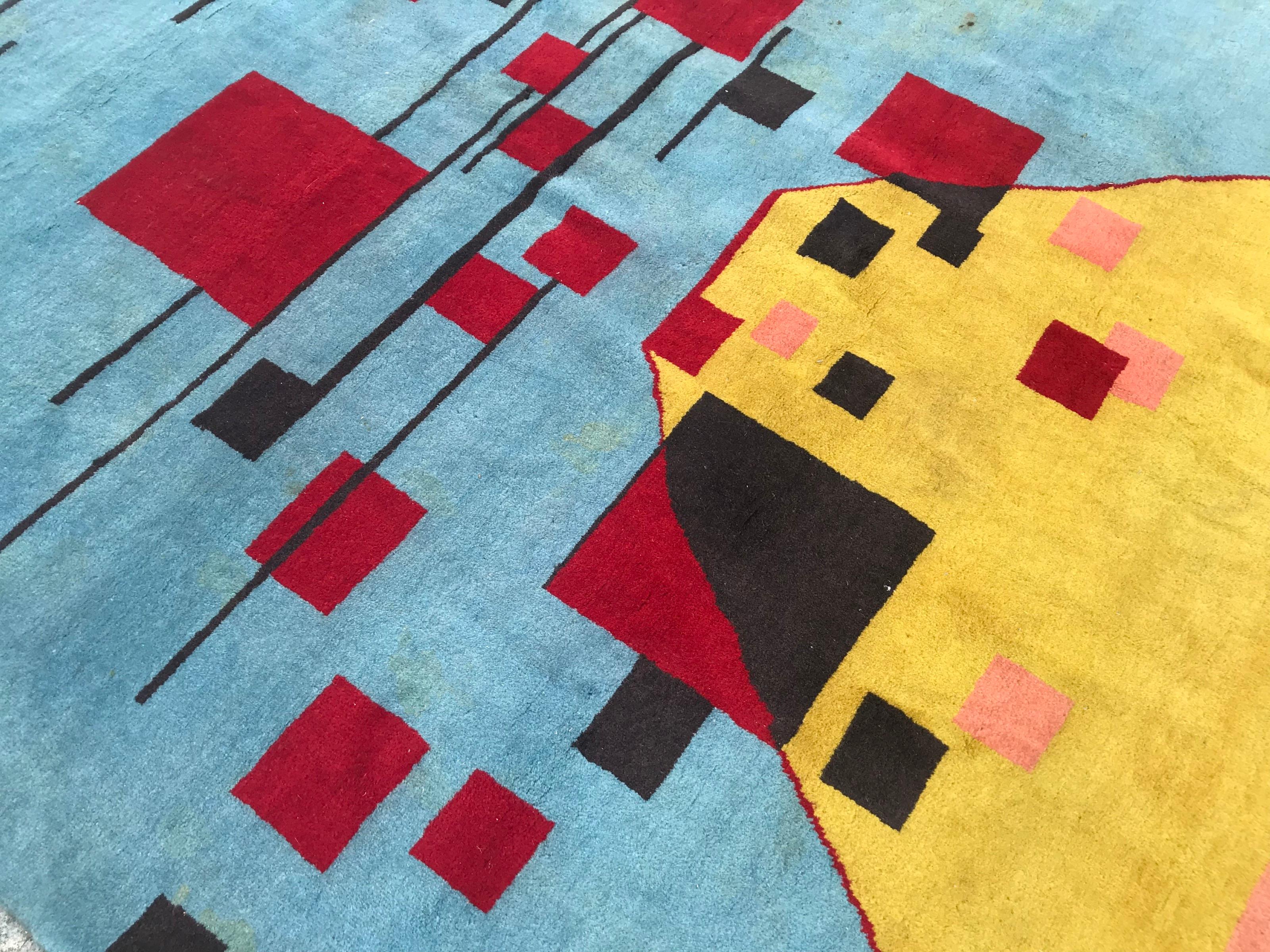 Coton Bobyrug's Very Beautiful Modern Hand Knotted Rugs (très beau tapis moderne noué à la main) en vente