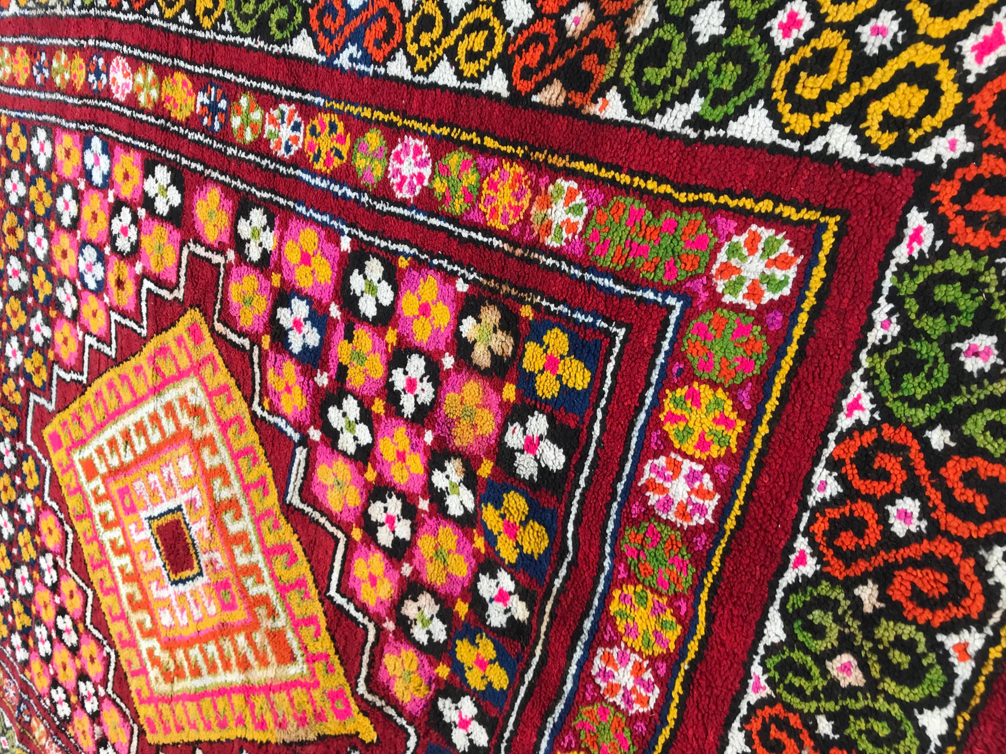 Bobyrug’s Very Beautiful Moroccan Berbere Colorful Rug For Sale 2