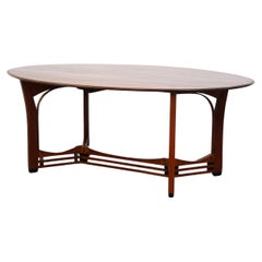 Very beautiful oval 6-person dining table by Schuitema, Jugendstil/Art Nouveau