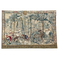  Bobyrug’s Very beautiful vintage 16th century aubusson style printed tapestry