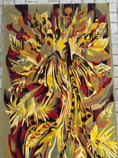 Very Beautiful Vintage Aubusson Tapestry with Herve Lelong design