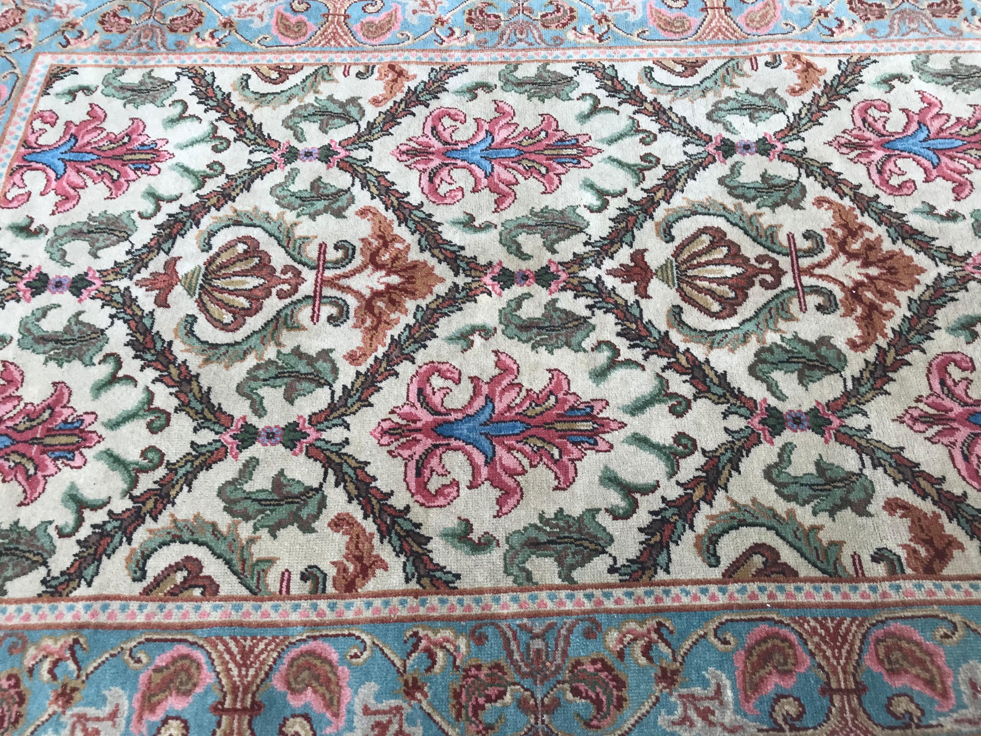 Hand-Knotted Bobyrug’s Very Beautiful Vintage Decorative Transylvanian Rug For Sale