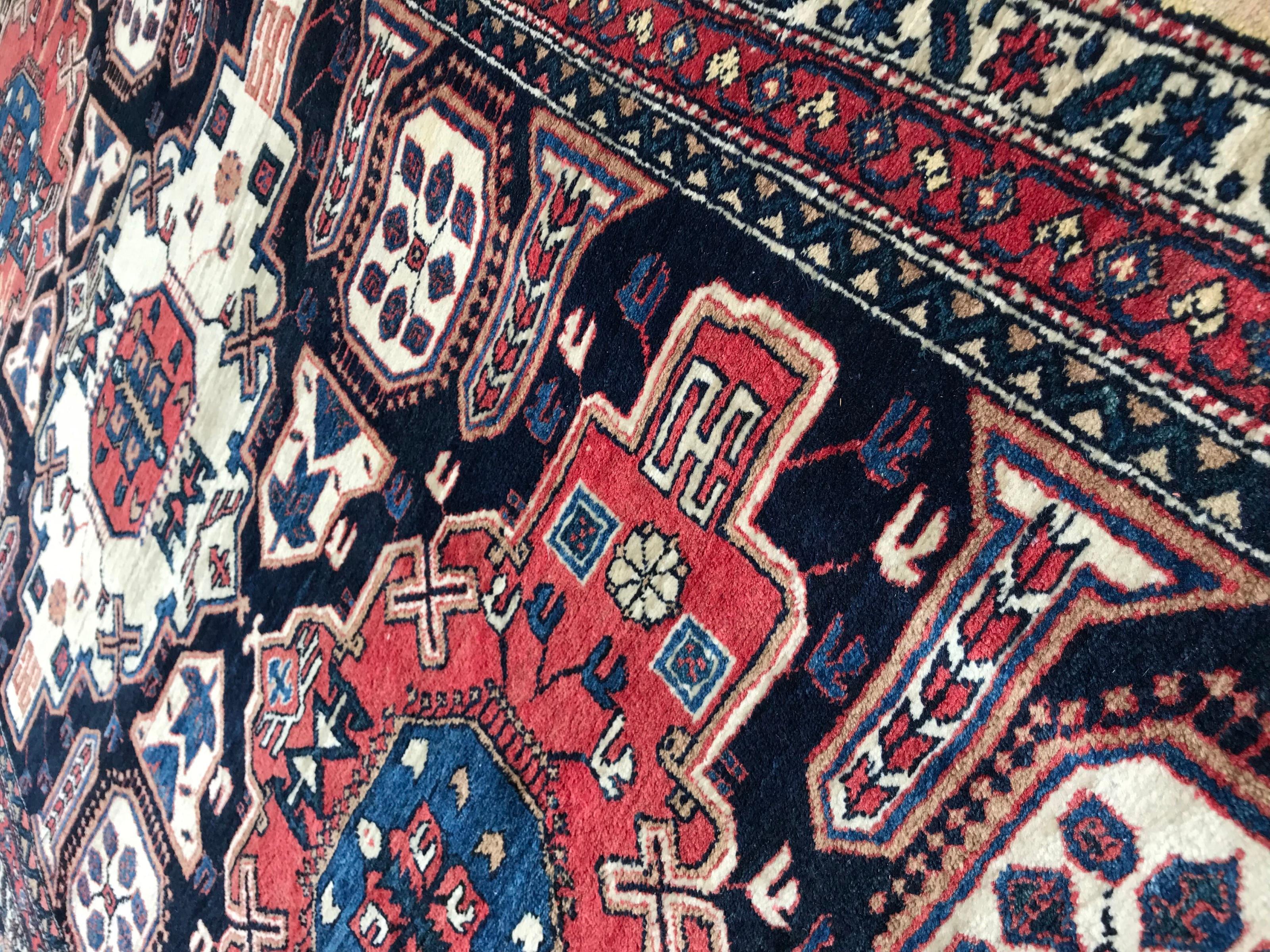 Bobyrug's Very Beautiful Vintage Fine Caucasian Chirwan Rug (Très beau tapis caucasien vintage en chirwan) en vente 5