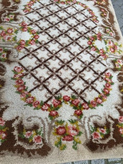 Very beautiful vintage French Cogolin rug Aubusson design