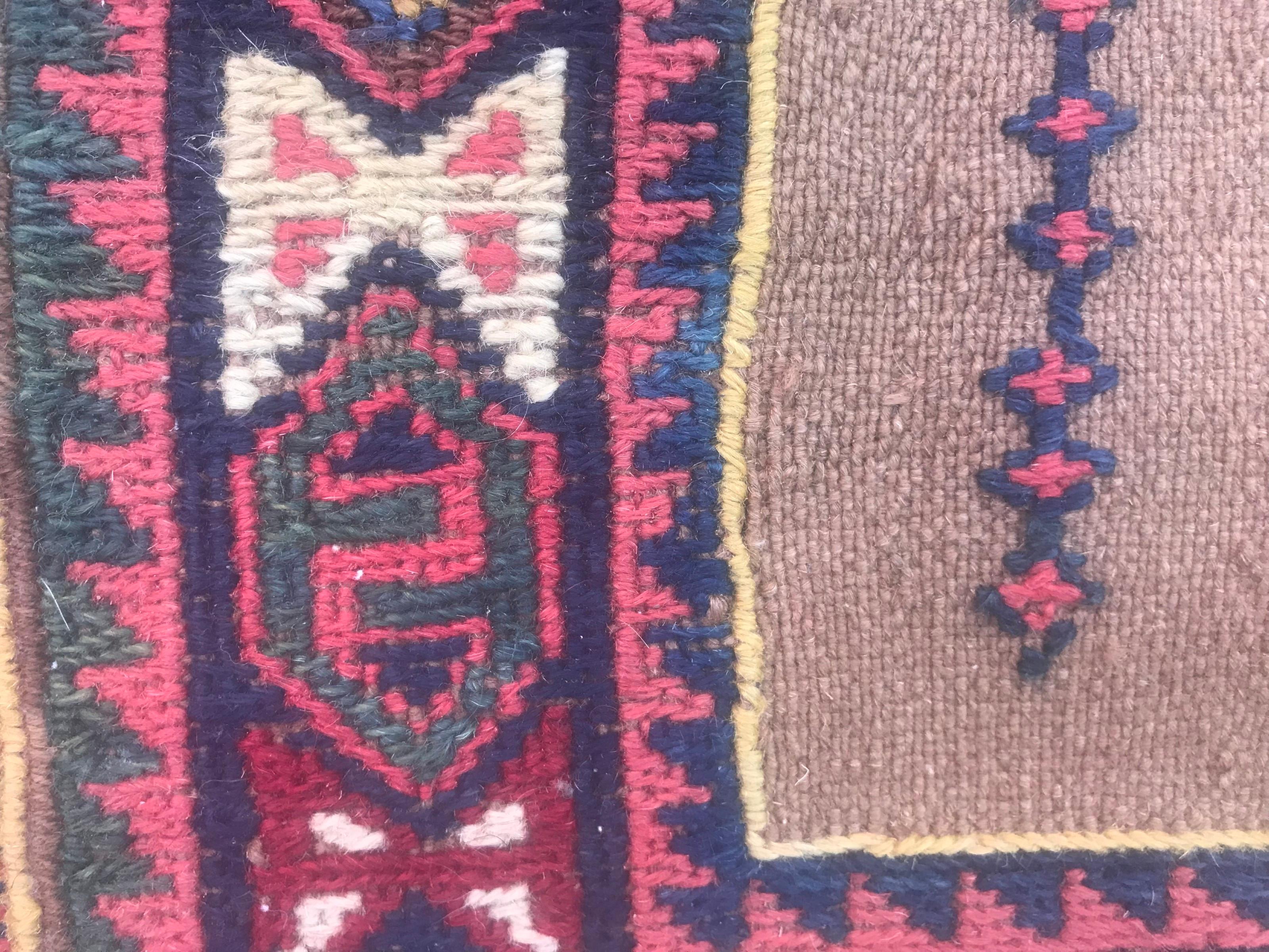 Very Beautiful Vintage Tribal Soumak Shahsavand Kilim For Sale 1