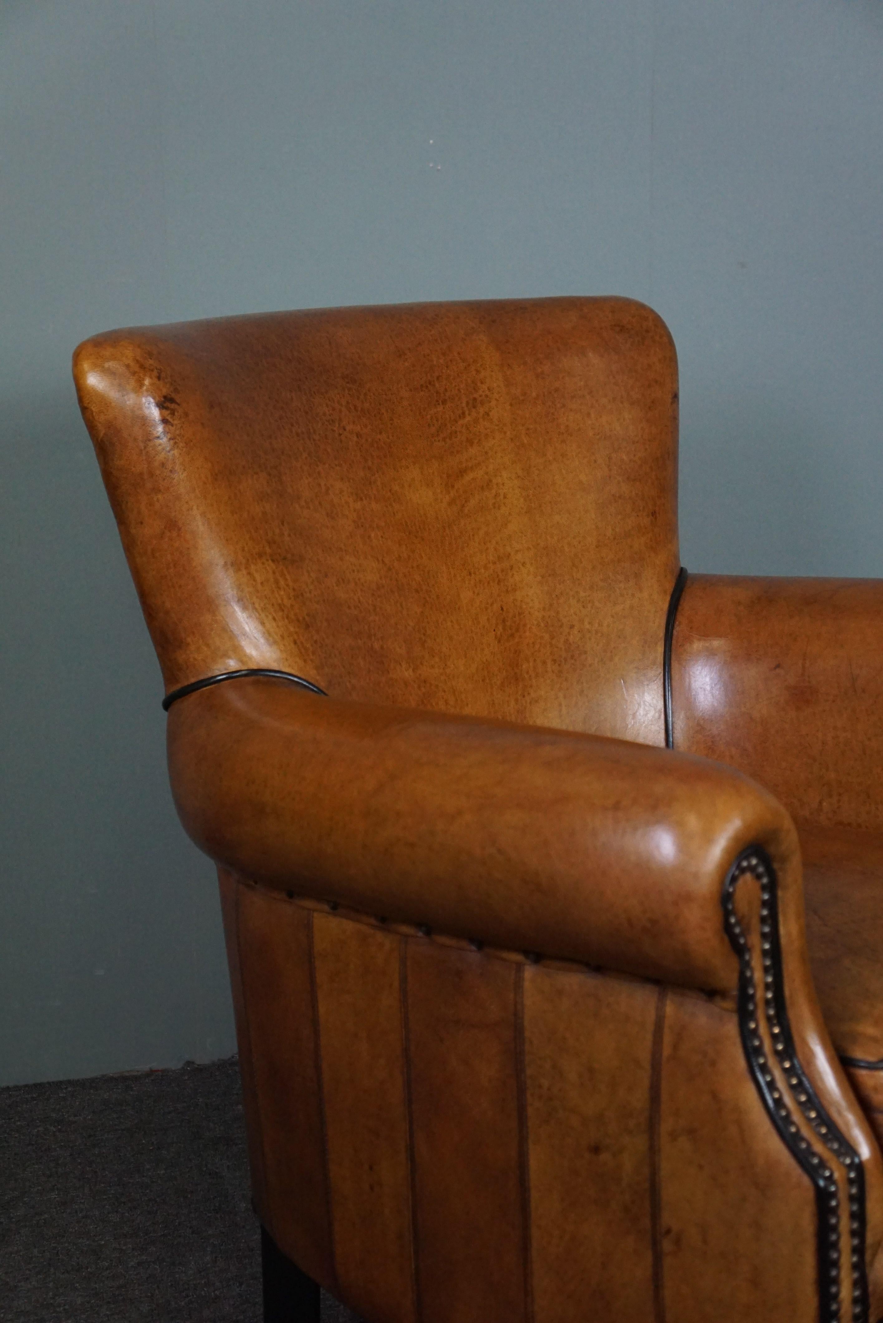 Contemporary Very beautifully colored sheep leather armchair, Lounge Atelier For Sale